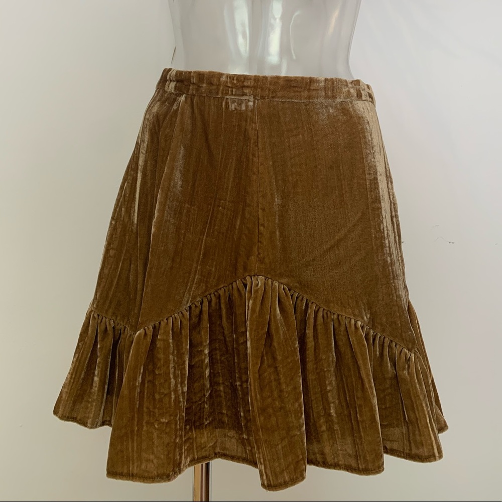 Copper Velvet Skirt